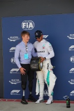Billy Monger and Lewis Hamilton