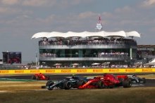 Sebastian Vettel, Ferrari and Valtteri Bottas, Mercedes AMG F1