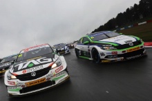 Josh Cook (GBR) Power Maxed Racing Vauxhall Astra  and Jake Hill (GBR) Team Hard Volkswagen CC