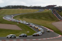 Race 1 start, Josh Cook, Power Maxed Racing Vauxhall Astra  leads