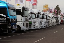BTCC Trucks in the paddock
