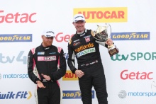 Josh Cook (GBR) - Rich Energy BTC Racing Honda Civic Type R and Gordon Shedden (GBR) - Halfords Racing with Cataclean Honda Civic Type R