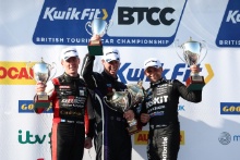Rory Butcher (GBR) - Toyota GAZOO Racing UK Toyota Corolla GR Sport, George Gamble (GBR) - Car Gods with Ciceley Motorsport BMW 330e M Sport and Jake Hill (GBR) - ROKiT MB Motorsport BMW 330e M Sport