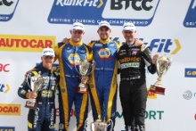 Ash Hand (GBR) - CarStore with Power Maxed Racing Vauxhall Astra, Ash Sutton (GBR) - NAPA Racing UK Ford Focus ST, Dan Cammish (GBR) - NAPA Racing UK Ford Focus ST and Gordon Shedden (GBR) - Halfords Racing with Cataclean Honda Civic Type R