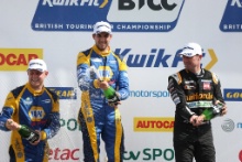 Ash Sutton (GBR) - NAPA Racing UK Ford Focus ST, Dan Cammish (GBR) - NAPA Racing UK Ford Focus ST and Gordon Shedden (GBR) - Halfords Racing with Cataclean Honda Civic Type R