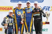 Ash Hand (GBR) - CarStore with Power Maxed Racing Vauxhall Astra, Ash Sutton (GBR) - NAPA Racing UK Ford Focus ST, Dan Cammish (GBR) - NAPA Racing UK Ford Focus ST and Gordon Shedden (GBR) - Halfords Racing with Cataclean Honda Civic Type R