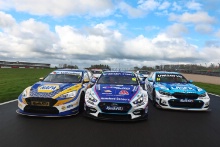 Ashley Sutton - NAPA Racing UK Ford Focus ST, Tom Ingram - Bristol Street Motors with EXCELR8 Hyundai i30 N Fastback  and Jake Hill - Laser Tools Racing with MB Motorsport BMW 330e M Sport