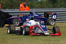 Tom Gamble (GBR) Fortec Motorsports BRDC British F3, Nicolai Kjaergaard (DEN) Carlin BRDC British F3