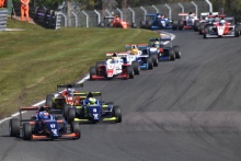 Start of the race, Clement Novalak (GBR) Carlin BRDC F3 leads