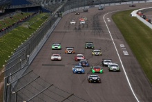 Race Start - Derek Johnston / Jonny Adam TF Sport Aston Martin Vantage GT3 leads