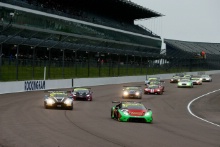 GT3 Race start, Jon Minshaw / Phil Keen Barwell Motorsport Lamborghini Huracan GT3 leads