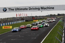 Start of the race Graham Davidson / Jonny Adam TF Sport Aston Martin V8 Vantage GT3 lead