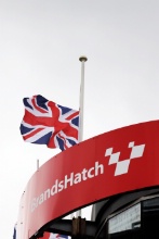 Flags fly at half mast at Brands Hatch to remember Queen Elizabeth the 2nd
