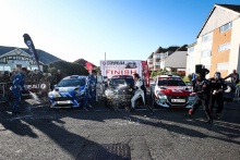 Junior Podium (l-r) Eamonn Kelly / Conor Mohan - Ford Fiesta Rally 4, Ola Nore Jr / Jack Morton - Ford Fiesta Rally4, Kyle White / Sean Topping - Peugeot 208 Rally 4