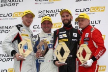 Race1 Podium, Max Coates (GBR) Ciceley Racing, Paul Rivett (GBR) WDE Motorsport Renault Clio Cup, Paul Streather (GBR) Finesse Motorsport / Paul Streather Renault Clio Cup and Lee Pattison (GBR) Team Cooksport Renault Clio CUp