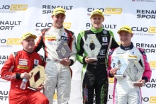 Lee Pattison (GBR) Team Cooksport Renault Clio Cup, Mike Bushell (GBR) Team Pyro Renault Clio Cup, Ant Whorton-Eales (GBR) JamSport with AWE Motorsport Renault Clio Cup and Josh Price (GBR) Team Pyro Renault Clio CUp