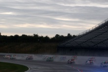 Race 1 Start, Mike Bushell (GBR) Team Pyro Renault Clio Cup and Paul Rivett (GBR) WDE Motorsport Renault Clio Cup lead