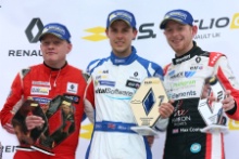 Podium, Lee Pattison (GBR) WDE Motorsport Renault Clio Cup, Mike Bushell (GBR) Team Pyro Renault Clio Cup and Max Coates (GBR) Ciceley Motorsport Renault Clio Cup