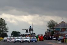 Start of the race - Mike Bushell (GBR) Team Pyro Renault Clio Cup leads
