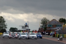 Start of the race - Mike Bushell (GBR) Team Pyro Renault Clio Cup leads