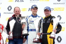 Podium, Nathan Harrison (GBR)  Renault Clio Cup, Mike Bushell (GBR) Team Pyro Renault Clio Cup and Paul Rivett (GBR) WDE Motorsport Renault Clio Cup