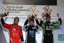 Podium (l-r) Dyaln Pereira (LUX) Porsche GT3 Cup, Ryan Cullen (IRL) Porsche GT3 Cup, Tom Oliphant (GBR) Porsche GT3 Cup