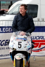 Silverstone Classic Media Day 2017,
Silverstone Circuit, Northants, England. 23rd March 2017.
Freddie Spencer.
Copyright Free for editorial use.