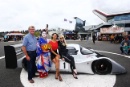Silverstone Classic 28-30 July 2017 At the Home of British Motorsport GeneralA Geisha girl with the Sauber Mercedes C292Free for editorial use only Photo credit – JEP