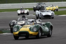 Silverstone Classic 
28-30 July 2017
At the Home of British Motorsport
Stirling Moss pre 61 Sports cars 
HARRIS Tom, NEEDELL Tiff, Lister Jaguar Knobbly
Free for editorial use only
Photo credit –  JEP
