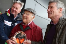 Silverstone Classic (20-21 July 2018) Preview Day, 
2 May 2018, At the Home of British Motorsport.
Nick Wigley, Murray Walker and Tiff Needell 
Free for editorial use only. Photo credit - JEP

 
