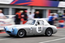 Silverstone Classic 
20-22 July 2018
At the Home of British Motorsport
11 Christopher Clegg/Charles Clegg, Austin Healey Sebring Sprite 
Free for editorial use only
Photo credit – JEP