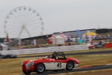 Silverstone Classic 
20-22 July 2018
At the Home of British Motorsport
45 Paul Mortimer/Jonathan Mortimer, Austin-Healey 100M
Free for editorial use only
Photo credit – JEP