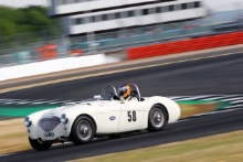 Silverstone Classic 
20-22 July 2018
At the Home of British Motorsport
58 Jason Minshaw/Andy Willis, Austin-Healey 100 Le Mans
Free for editorial use only
Photo credit – JEP