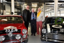 Silverstone Classic (27-29 July 2019) Preview Day,. 10th April 2019, At the Home of British Motorsport. Steve Neal, Paddy Hopkirk and John Rhodes. Free for editorial use only. Photo credit - JEP
