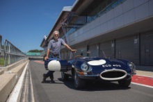 Silverstone Classic 2021 Damon Hill with the Jaguar E-TypeAt the Home of British Motorsport. 30th July – 1st August Free for editorial use only 