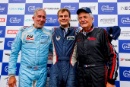 The Classic, Silverstone 2021 Race 1 Podium (l-r) 5 Jonathan Holtzman / Tyrrell P-34, Lukas HALUSA McLaren M23, 15 Michel Baudoin / Hesketh 308E At the Home of British Motorsport. 30th July – 1st August Free for editorial use only