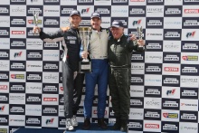 Silverstone Festival, Silverstone 2023
25th-27th August 2023
Free for editorial use only 
Podium (l-r) 23 Ken Tyrrell - Tyrrell 011, 7 Mike Cantillon - Williams FW07C, 77 Steve Hartley - McLaren MP4/1