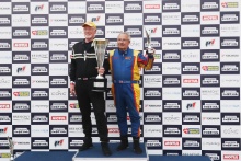 Silverstone Festival, Silverstone 2023
25th-27th August 2023
Free for editorial use only 
Podium (l-r) 34 John Spiers GB Maserati 250F, 21 Ian Nuthall GB Cooper Bristol MkII
