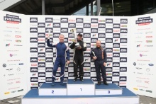 Silverstone Festival, Silverstone 2023
25th-27th August 2023
Free for editorial use only 
Podium (l-r) 76 Tim Child GB Brabham BT3/4, 59 Charlie Martin GB Cooper T53, 87 Sam Wilson GB Cooper T53