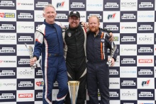 Silverstone Festival, Silverstone 2023
25th-27th August 2023
Free for editorial use only 
Podium (l-r) 76 Tim Child GB Brabham BT3/4, 59 Charlie Martin GB Cooper T53, 87 Sam Wilson GB Cooper T53