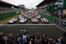Group photo of the cars competing in the 2017 Le Mans 24 Hours