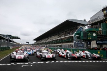 Group photo of the cars competing in the 2017 Le Mans 24 Hours