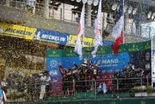 Confetti on the podium