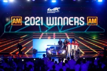#83 AF Corse Ferrari 488 GTE EVO LMGTE Am of Francois Perrodo, Alessio Rovera, Nicklas Nielsen  at the end of season awards