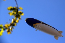 The Goodyear Blimp over the circuit