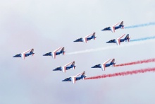 French Air force fly over the grid