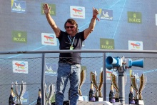 Rene Arnoux on the podium