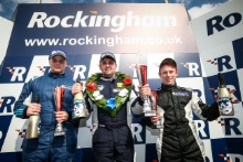 Race 1 Race Class Podium (l-r) Ronan Pearson (GBR) Westbourne Motorsport with Hillnic Homes Renault Clio Cup, Ben Palmer (GBR) Ben Palmer Racing Renault Clio Cup, Ben Colburn (GBR) Westbourne Motorsport Renault Clio Cup