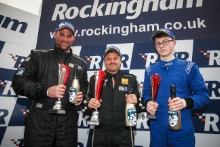 Race 2 Road Class Podium (l-r) Tom Oatley (GBR) Paxcroft.co.uk / Team Prota Renault Clio Cup, Nic Harrison (GBR) CGH Imports with Jade Developments Renault Clio Cup, Sean Thomas (GBR) Westbourne Motorsport Renault Clio Cup