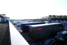 British F4 trucks in the paddock